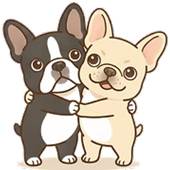 パドとクムが寄り添っているイラスト